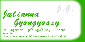 julianna gyongyossy business card